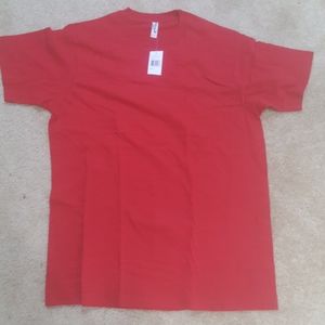 Women's large red 100% cotton new w/tag crew neck